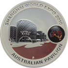 Australien 1 Dollar 2010 Shanghai Wold Expo - Pavillon - 1 Unze Feinsilber